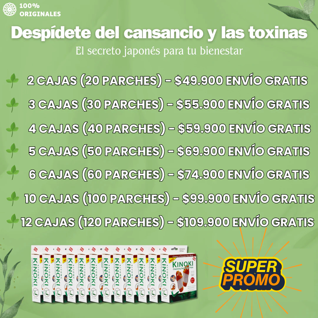 CAJA DE PARCHES DETOX KINOKI PARA PIES