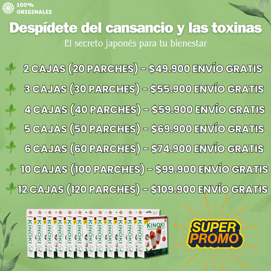 CAJA DE PARCHES DETOX KINOKI PARA PIES